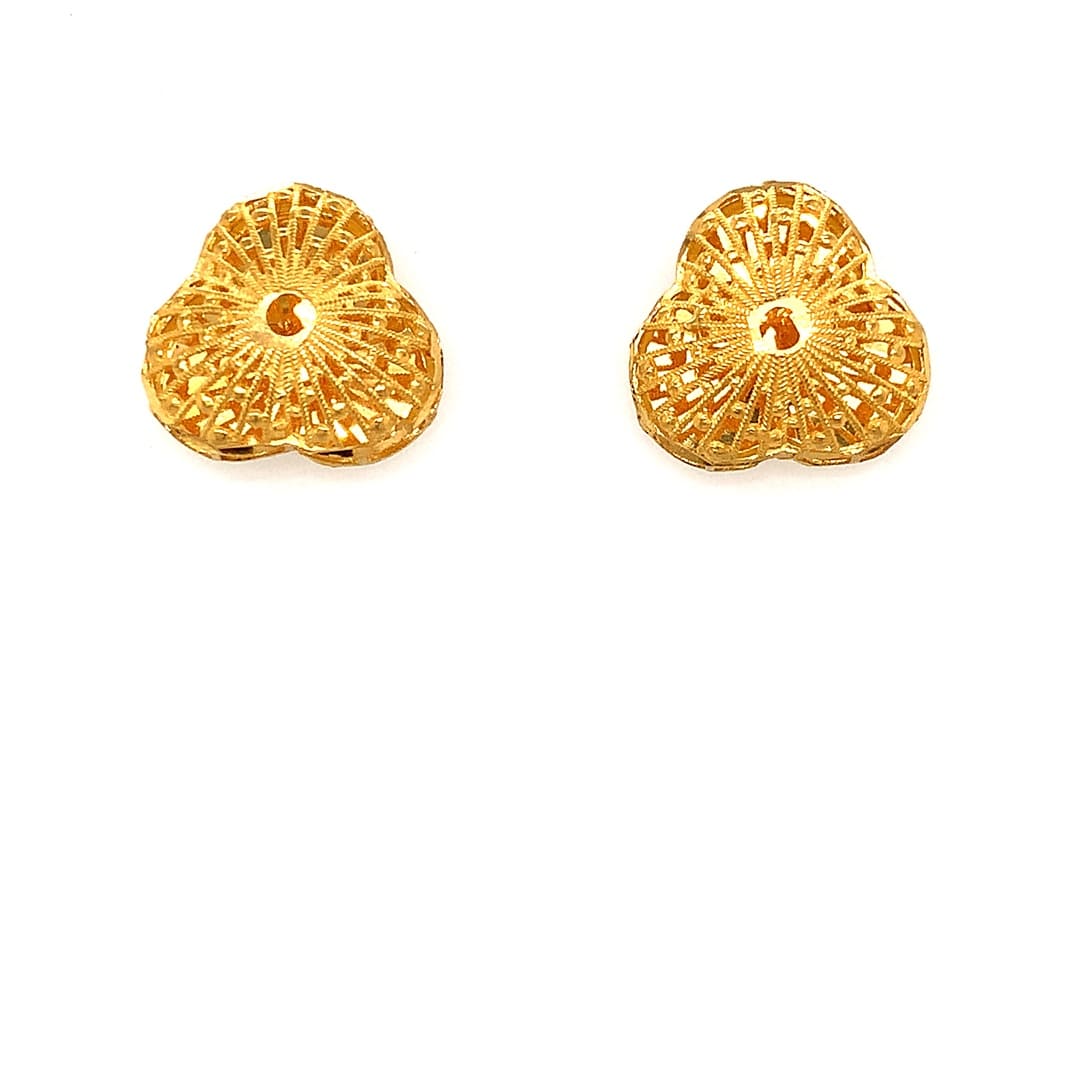 Fancy 22kt Gold Pendant with Earrings