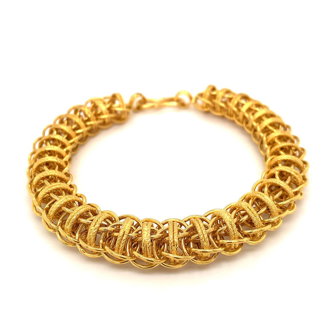 Men's Fancy 22kt gold bracelet